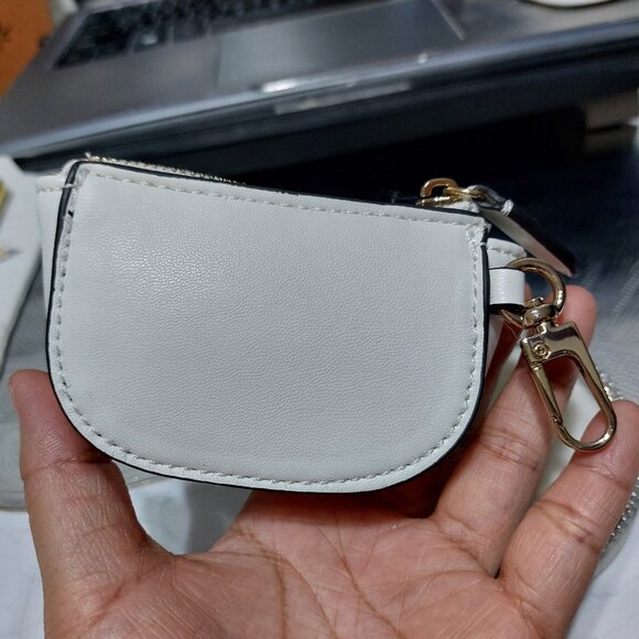 DKNY Clip On Handbag Keychain Mini Bag Coin Purse Pouch Smooth Leather Style 2 - Picture 3 of 11